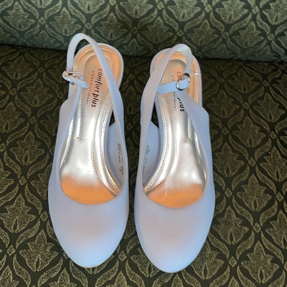 Comfort Plus Light Blue Slingback Heels